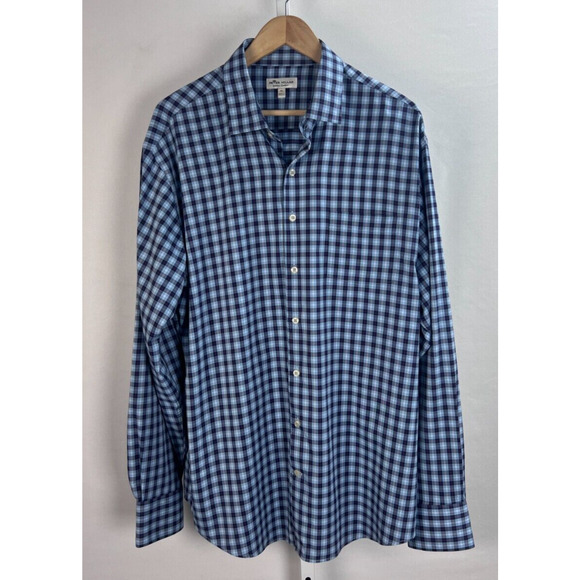 Peter Millar Summer Comfort Button Down Nylon Spandex Shirt XL - Picture 1 of 7